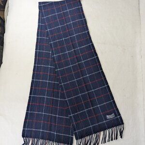 Burberry 100% Lambswool Check Scarf Blue | Unisex | Soft Warm Luxury | Sale Now